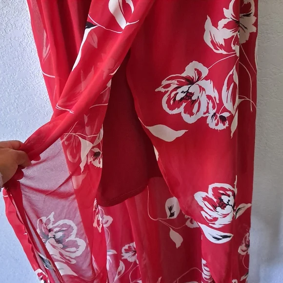 Maurices Red Floral Maxi Dress Size Small - Picture 6 of 8